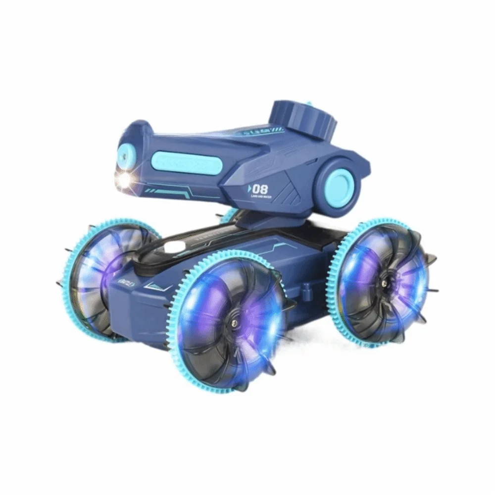 

New Plastic Amphibious RC Car Green Blue 2in1 Launch Water Ball Car Toy Off-road Stunt Amphibious Beach Toys