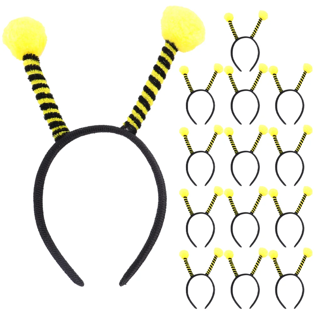 

14 Pcs Bee Antenna Headband Masquerade Cosplay Headbands Party Hair Hoops Black