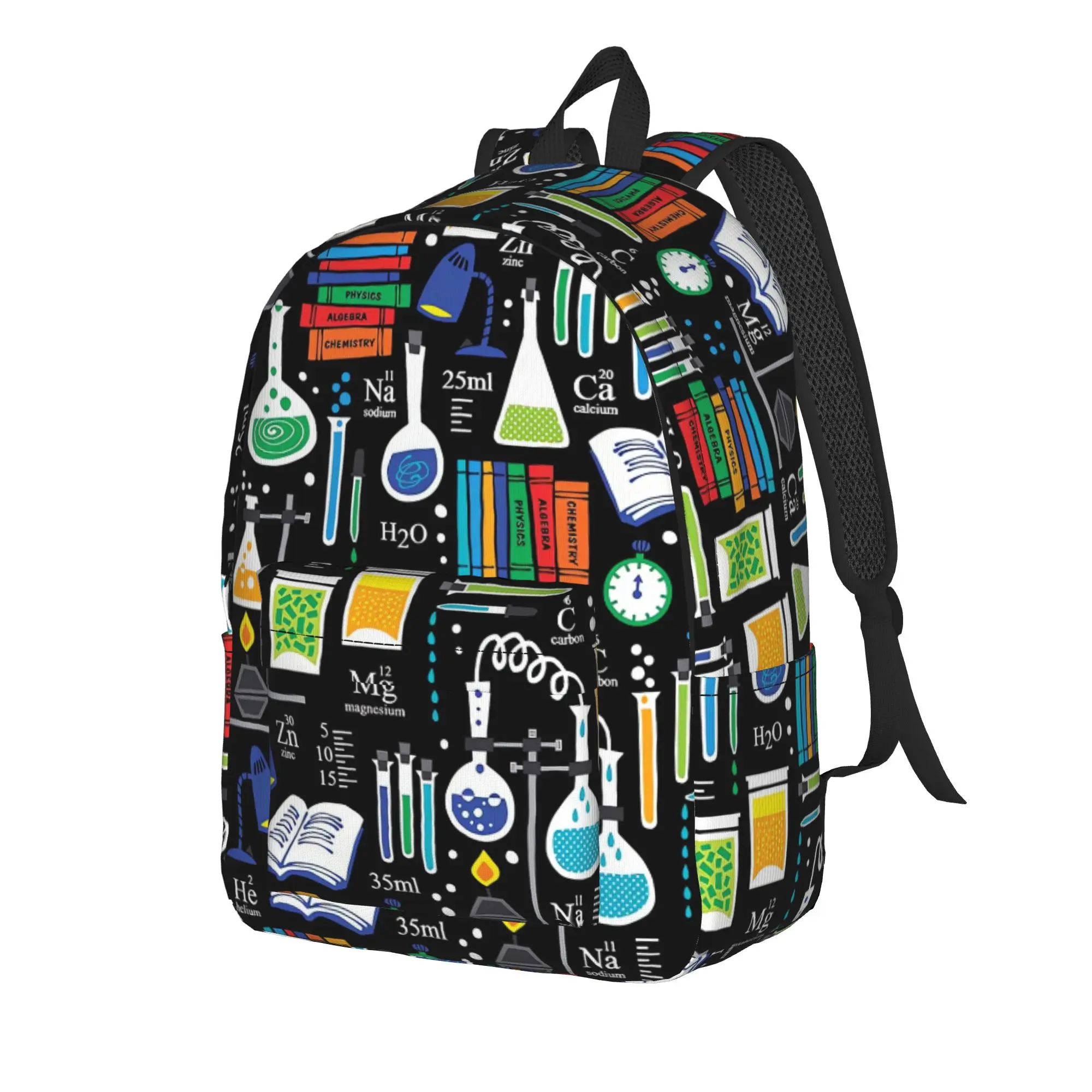 Chemistry Science Test Tubes Lab School Subject Backpack  Sport Backpacks Women Men Lightweight School Bags Pretty Rucksack