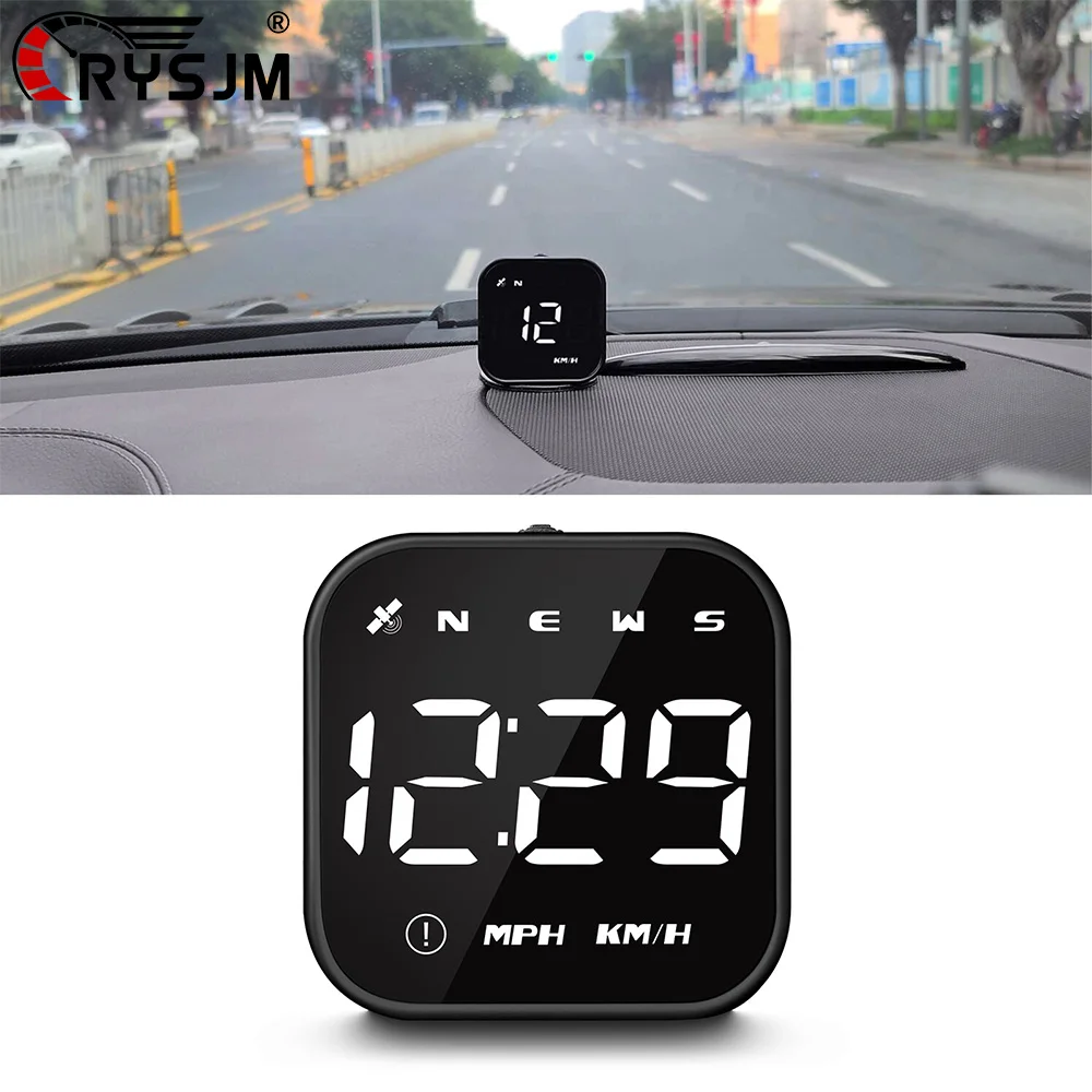 Car G4S HUD GPS Head Up Display Digital Speedometer With Overspeed Alarm Compass Vehicle Speed LED Display Car Accessories