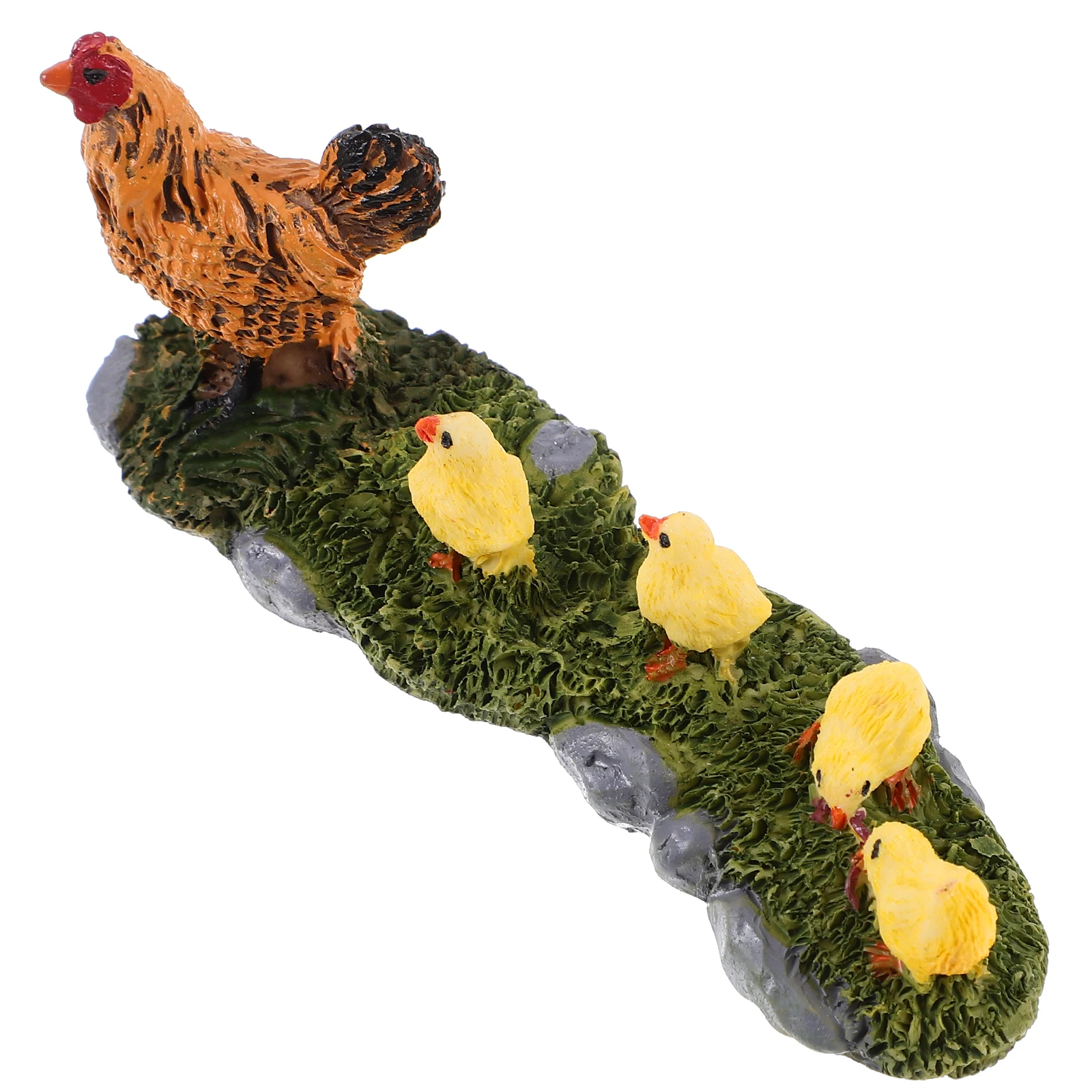 

Resin Chicken Statue Miniatures Decor Planter Figure Lightweight Durable Realistic Fun Garden Yard Ornament Plant Ornaments