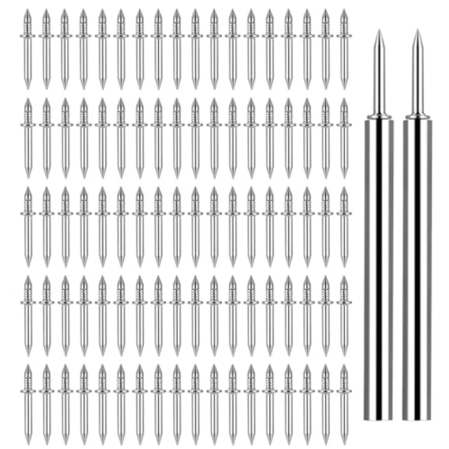 

250 шт. двусторонних бесшовных гвоздей для плинтусов с невидимыми винтами для деревянных плинтусов, специальный инструмент для установки, белый