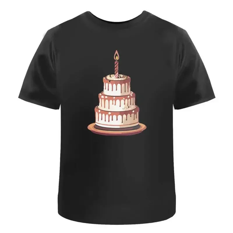 Three Tier Birthday Cake ' Cotton T Shirt Ta045224