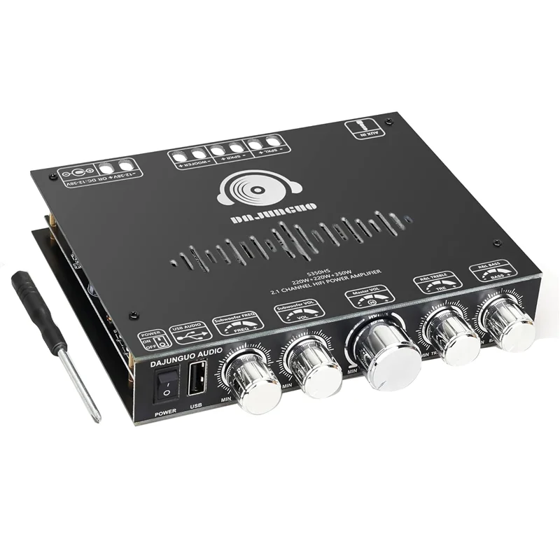 FULL-DAJUNGUO S350HS TPA3251 บลูทูธเครื่องขยายเสียงซับวูฟเฟอร์ 2.1 ช่อง 220Wx2 + 350W, เครื่องขยายเสียงโมดูล