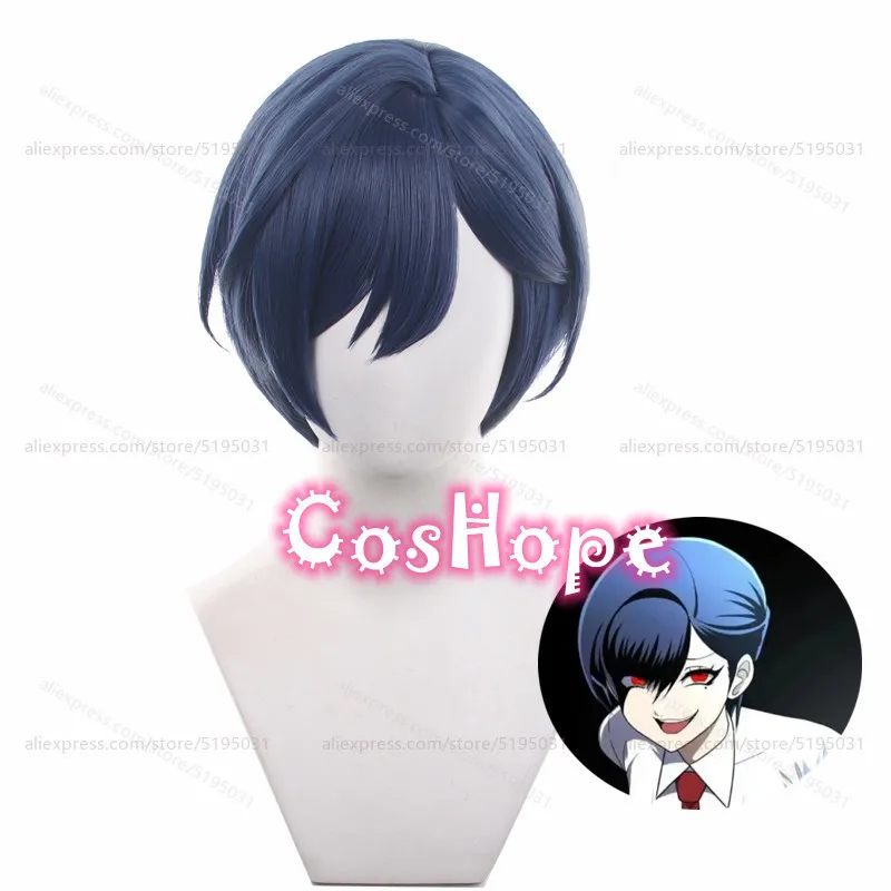 

YoonGaram Косплей Парик Инь Цзялана 30 см Черный Синий Парик Аниме Термостойкие Синтетические Парики для Хэллоуина Карнавальный Костюм Партии