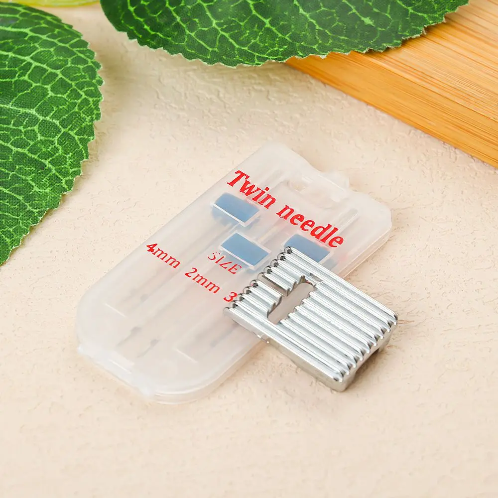 Accessories Double Stitch Household Tools 3 Sizes Twin Needles Wrinkled Presser Foot 9 Grooves Sewing Machine Fittings