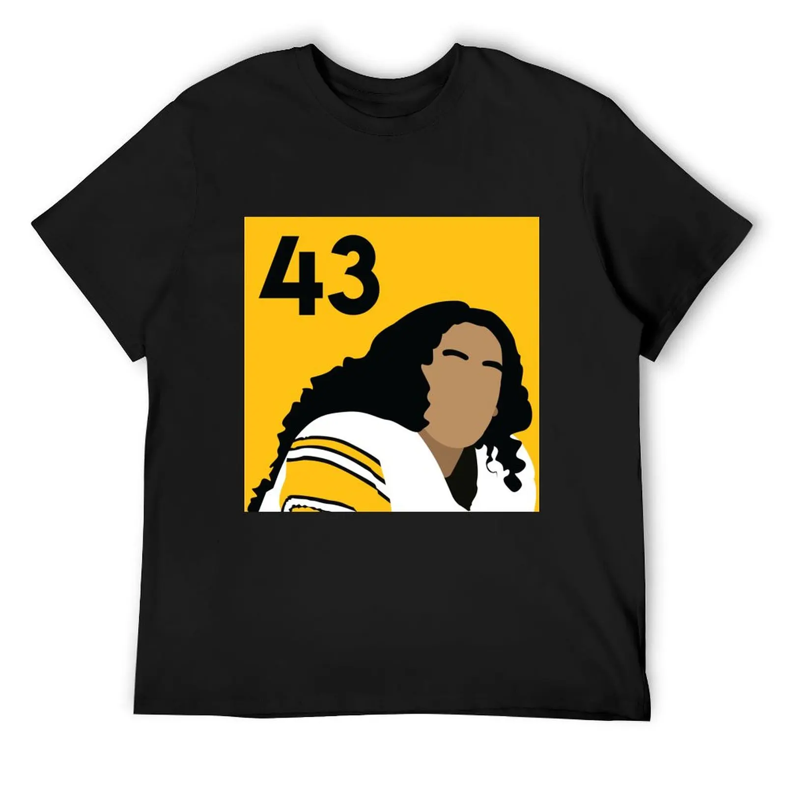 Troy Polamalu T-Shirt Short sleeve tee cotton graphic tees plus size clothes sports fans mens cotton t shirts