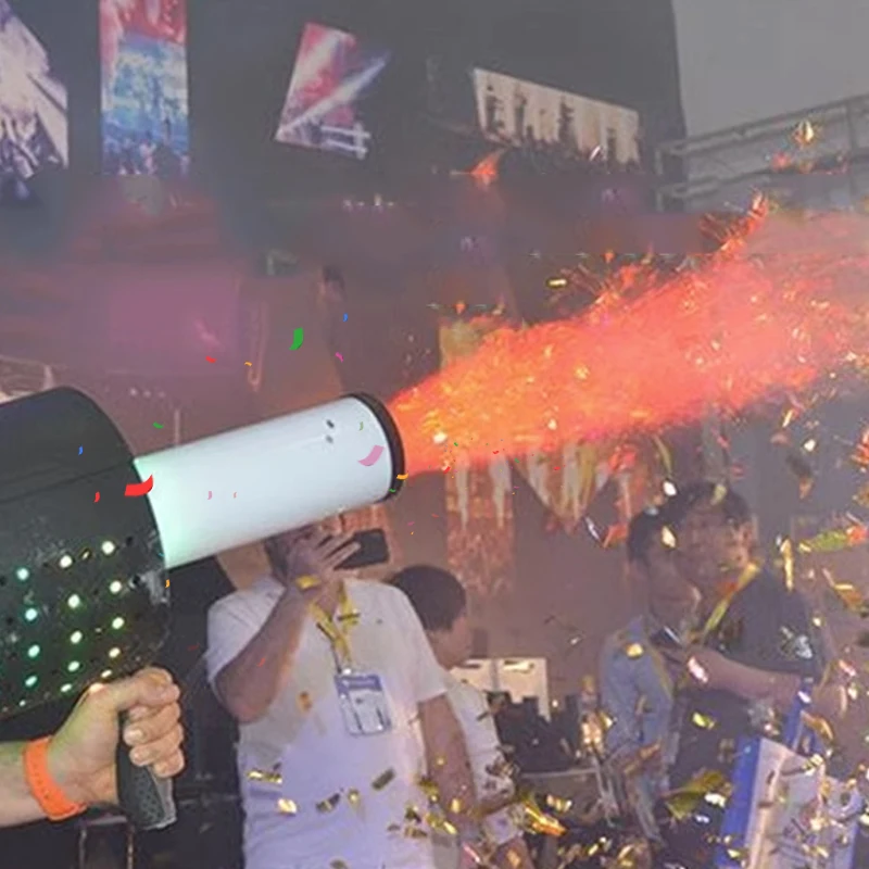 CO2 LED Confetti Gun Spray Machine Confetti Cannon CO2 Gun Smoke Fog Dj Gun For Wedding Disco Nightclub Party