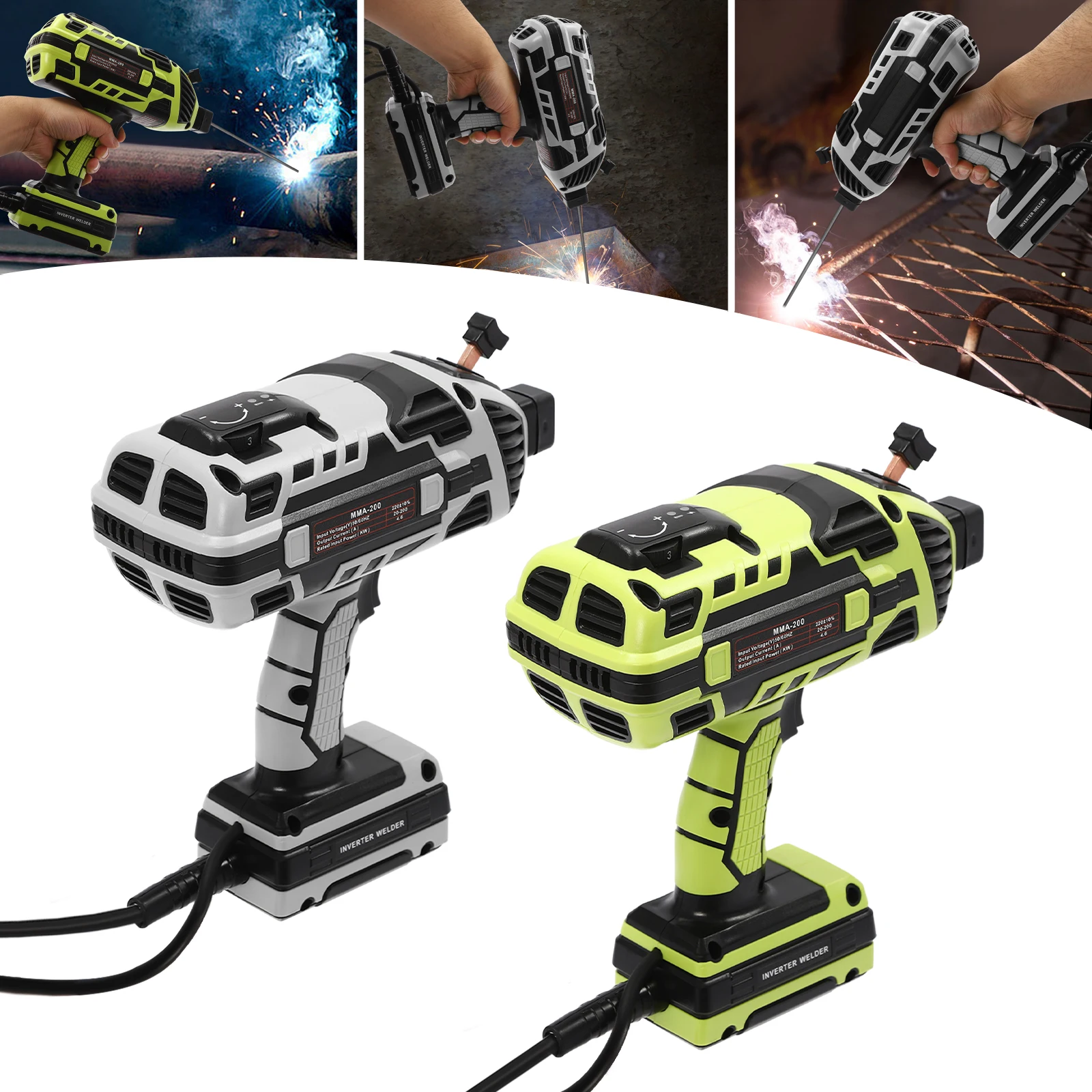 4600W Handheld Inverter Welder 220V Portable Automatic Electric Welding Machine And Mask Steel Brush Home DIY Solderin