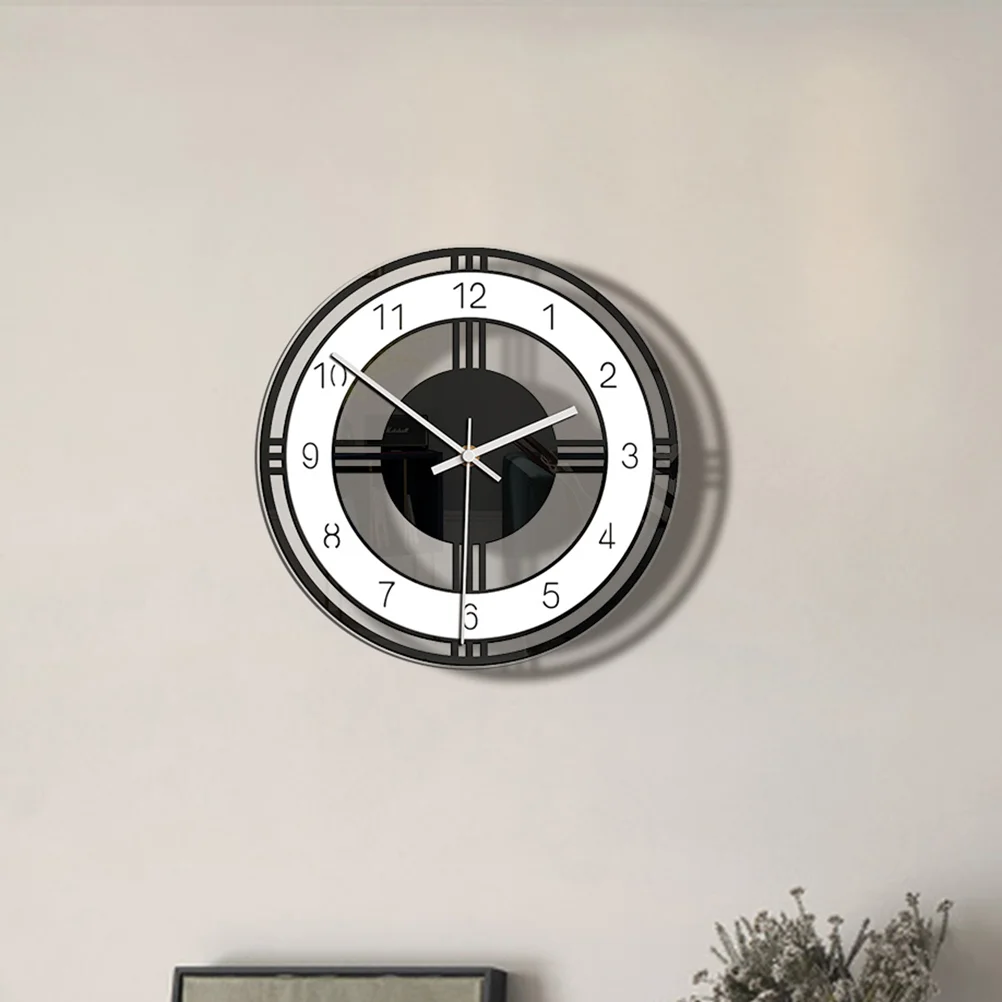 

Round Wall Clock Vintage Creative Metal Acrylic Hanging Mute Stylish Home Decor Silent Kids Room Office Living Bedroom Kitchen