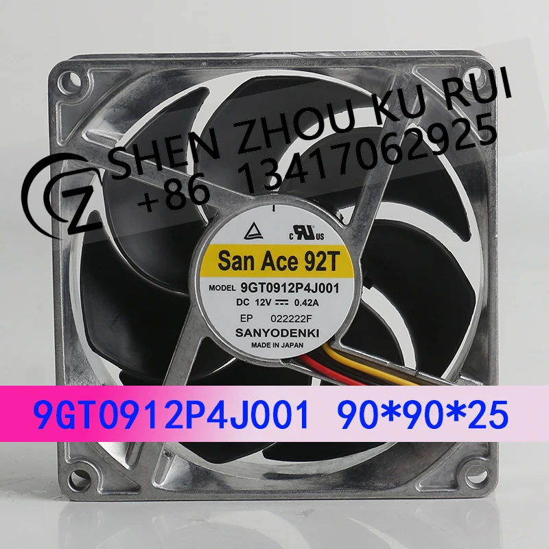 

Вентилятор охлаждения Sanyo 9GT0912P4J001, 5В/24В/48В/12В, 0.42А, AC/EC, 90x90x25мм, 9см, четырехпроводной, для проекторов и серверов, бесшумный, с высокой производительностью воздушного потока