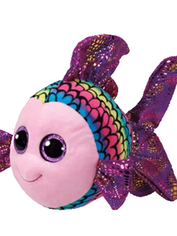 

Очаровательная плюшевая игрушка: милая рыбка с большими глазами и биркой, мягкая игрушка-рыбка из океана для детей от 3 лет