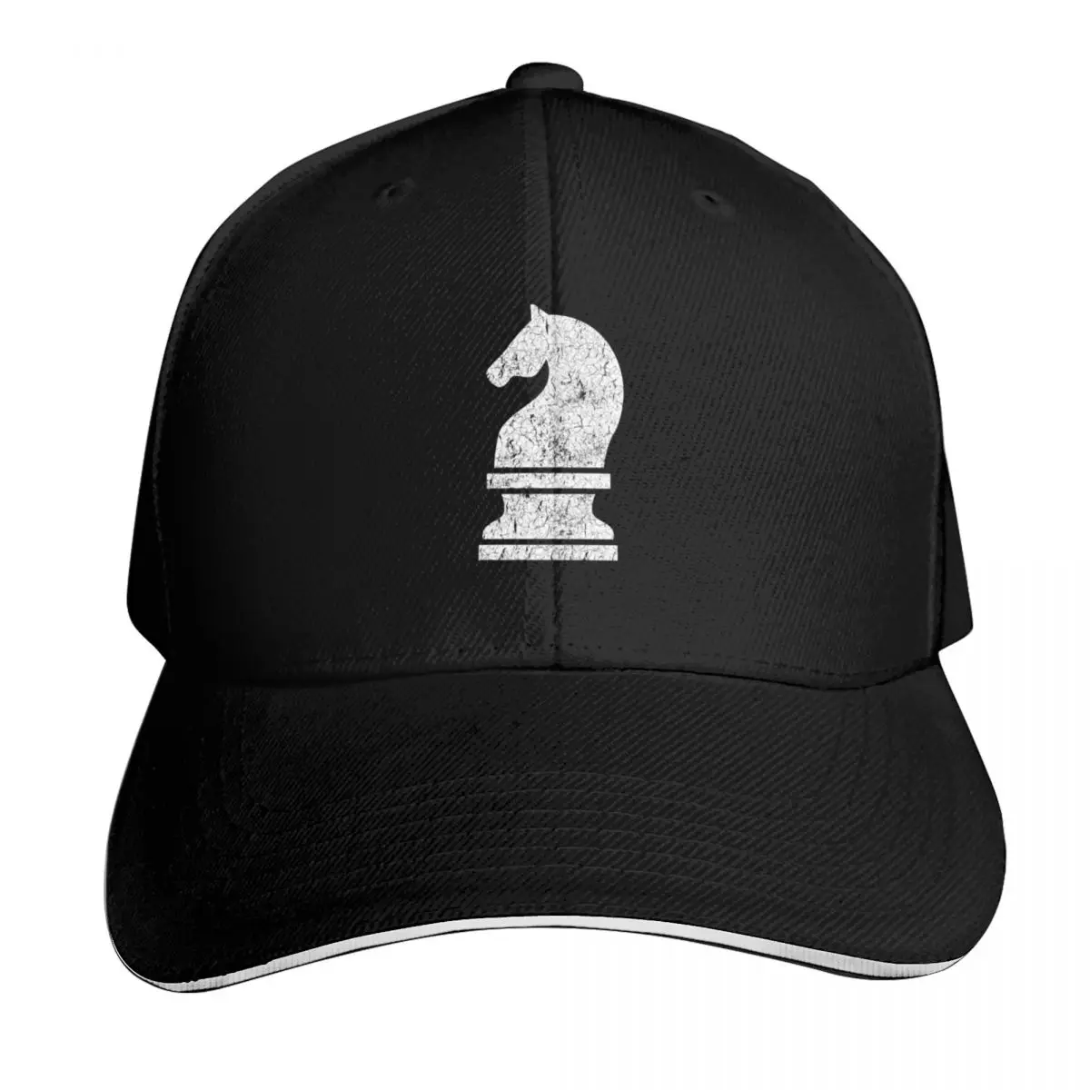 Vintage Knight Chess Piece Baseball Cap Streetwear Hip Hop Trendy Vintage Retro Embroidered Lightweight Packable
