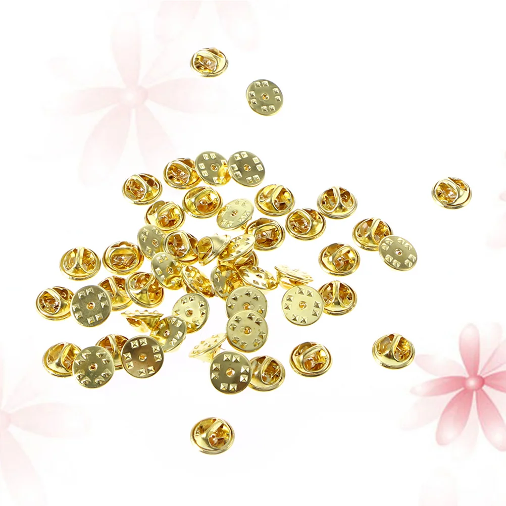 

100pcs Metal Butterfly Clutch Pin Backs Replacement For Tie Tacks Lapel Pins Craft Diy Jewelry Findings Silver Golden Small