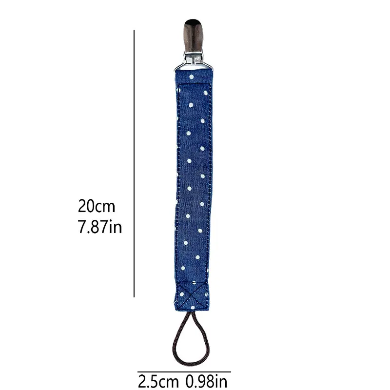 1PC Baby Pacifier Clip Holder Denim Stip Dummy Strap Jean Soother Nipple Clips for Baby Teether Toys