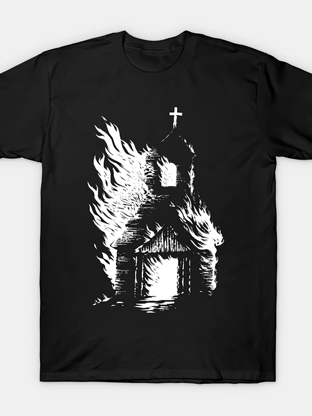 Burning Unisex Graphic T-Shirt with Unique Print Short Sleeve Round Neck All-Season Casual Wear Men's Women Top Tee Streetwear