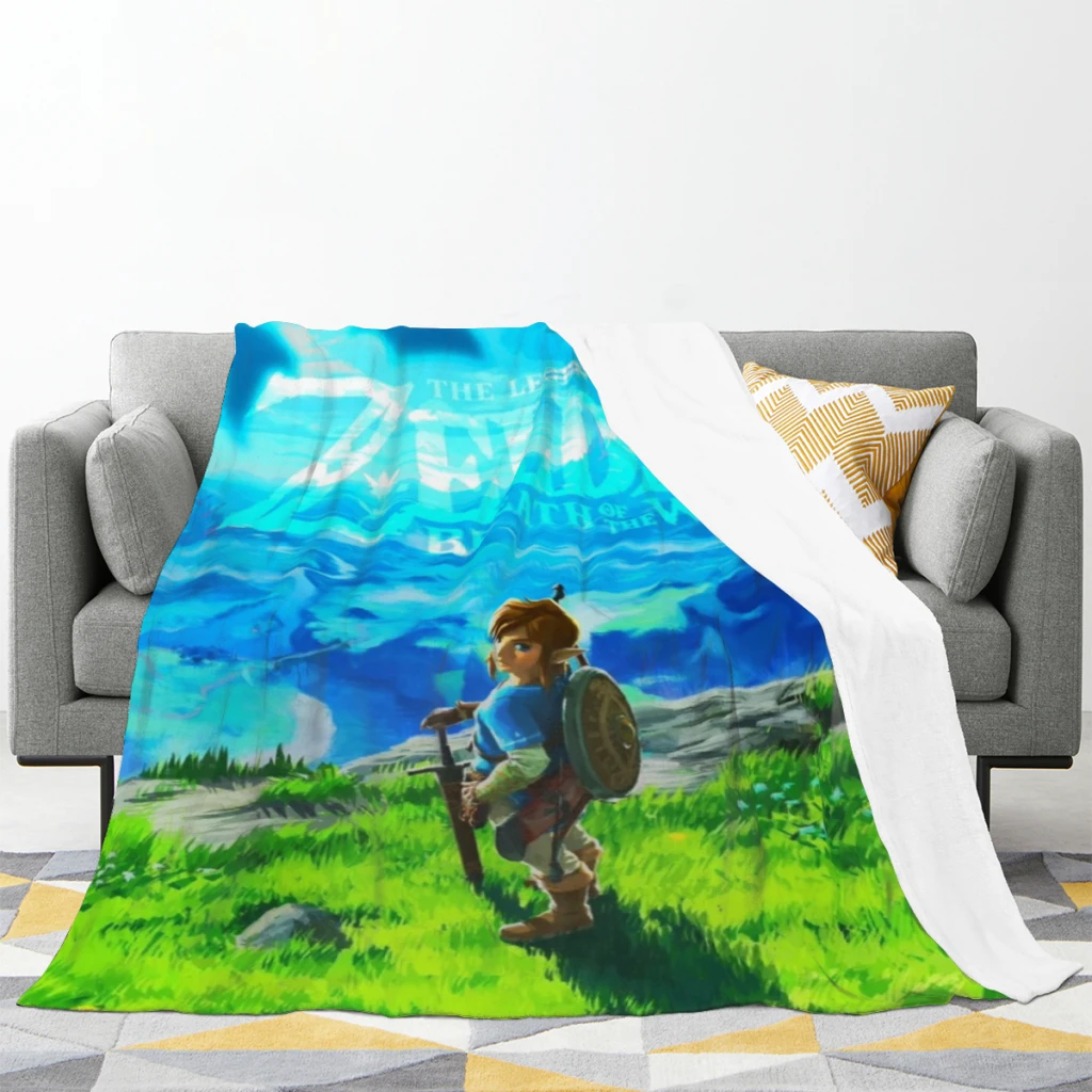 Z-Zelda Medium Blanket Comforter Flannel Soft throw Blankets Warm Home and Decoration