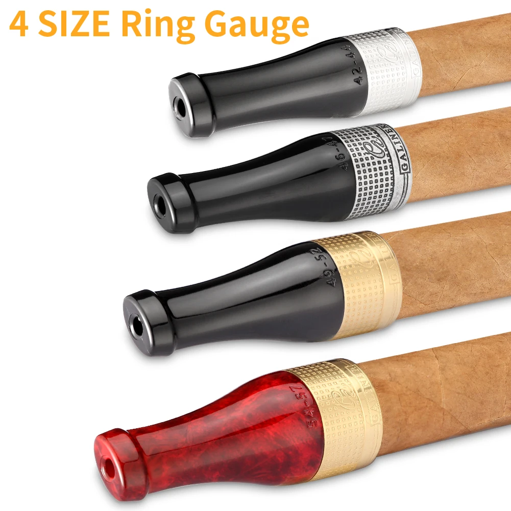 GALINER embout à cigares Portable résine thermoplastique 4 tailles cueilleur cigare Nub support boîte-cadeau emballage