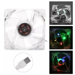 5V USB Fan Hamester Cage Fish Tank Pet Cage Air Cooling RGB Fan Cooler 8x8 12x12cm LED Light Mute Computer Fan with 100CM cable