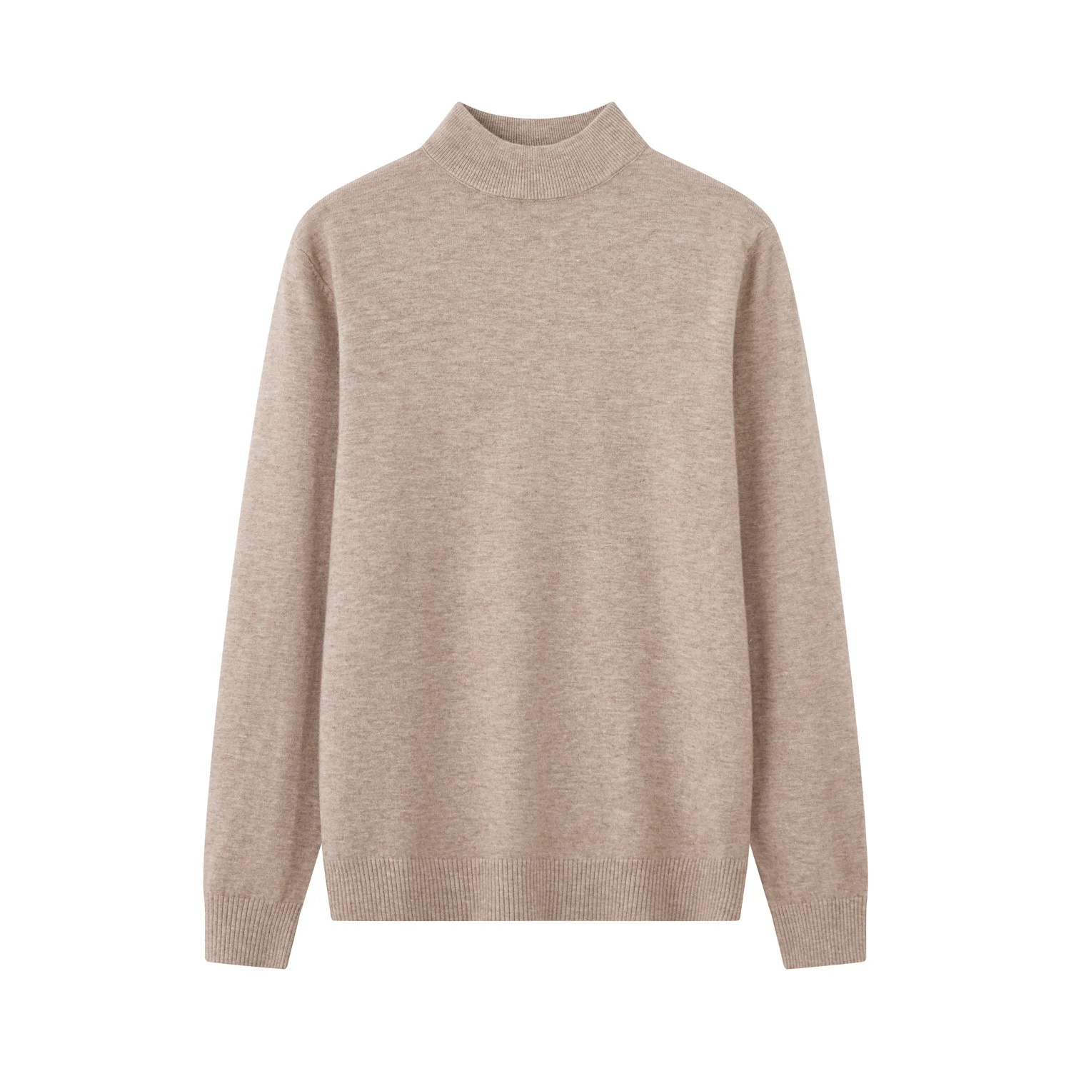 

Мужской вязаный свитер с высоким воротником, облегающий, теплый базовый слой, однотонный, повседневный, дышащий, с длинными рукавами