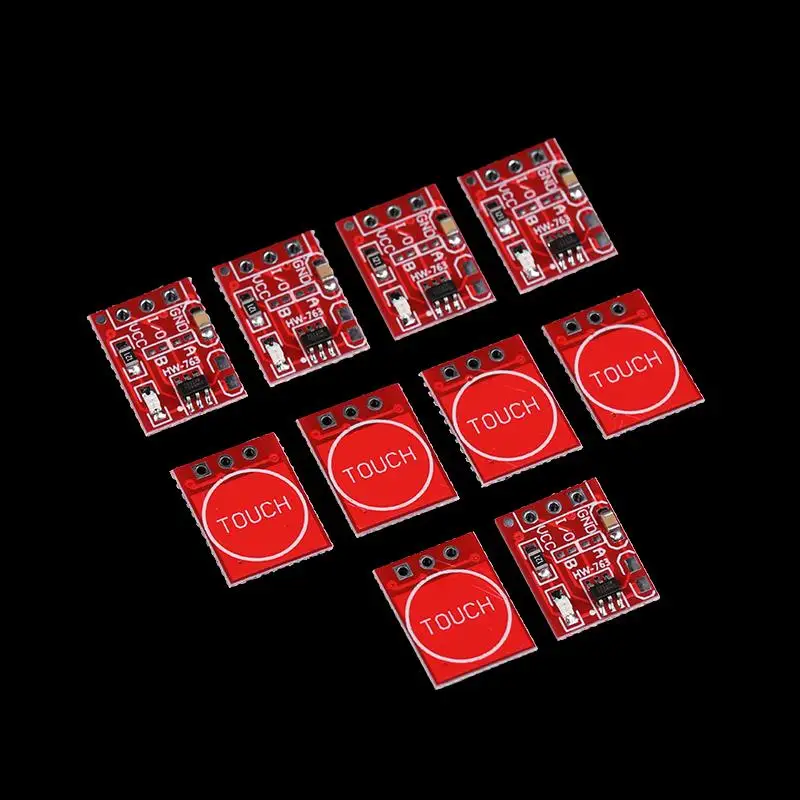 10 PCS TTP223 Módulo de chave de toque com travamento automático / interruptor capacitivo momentâneo Módulo de canal único