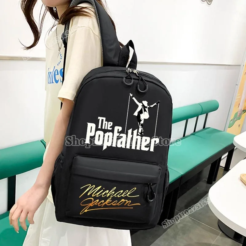 Mochila The King of Pop Michael Jackson, Mochila escolar para estudiantes, Mochila de gran capacidad, Mochila Superstar, bolsas de viaje impermeables, estética