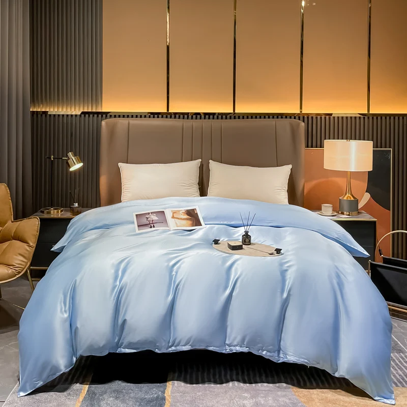 Luxurious Mulberry Silk Duvet Cover Pure Real Silk Quilt Cover Soft Breathable Cover 230*260 Full Queen King Size Duvet Cover