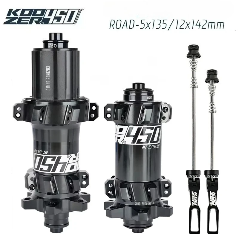 

Koozer 450 Road Hubs 28 Holes Center Lock Straight Pull CR-MO Steel Axle 5x135 12x142 HGR XDR MSR for 11/12s Bicycle Hub Parts