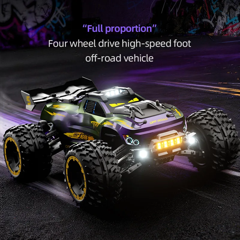 Full Scale 4wd Remote Control Off-Road Vehicle Jjrc Rc Truck, Carbon Brush Power Aluminum Heat Sink Cooling Fan Outdoor Toy