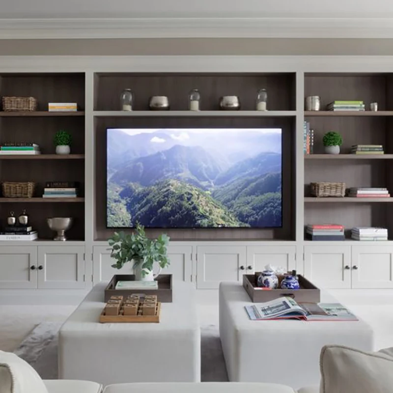 85'' Tv Wall Units Nordic Modern showcase Living Room Furniture with Backlight