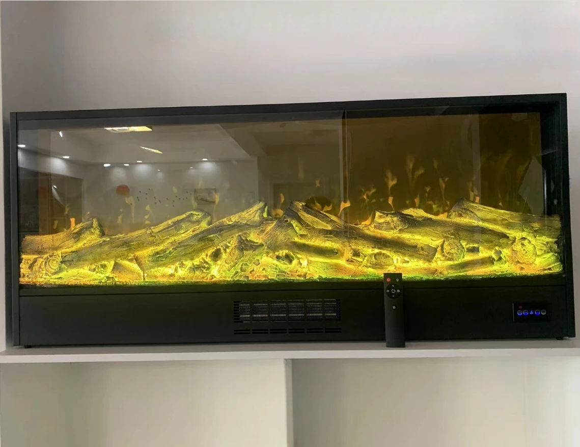 

72-дюймовый современный электрический камин, отдельно стоящие настенные варианты, нагрев искусственного пламени для домашнего использования в отеле, металл