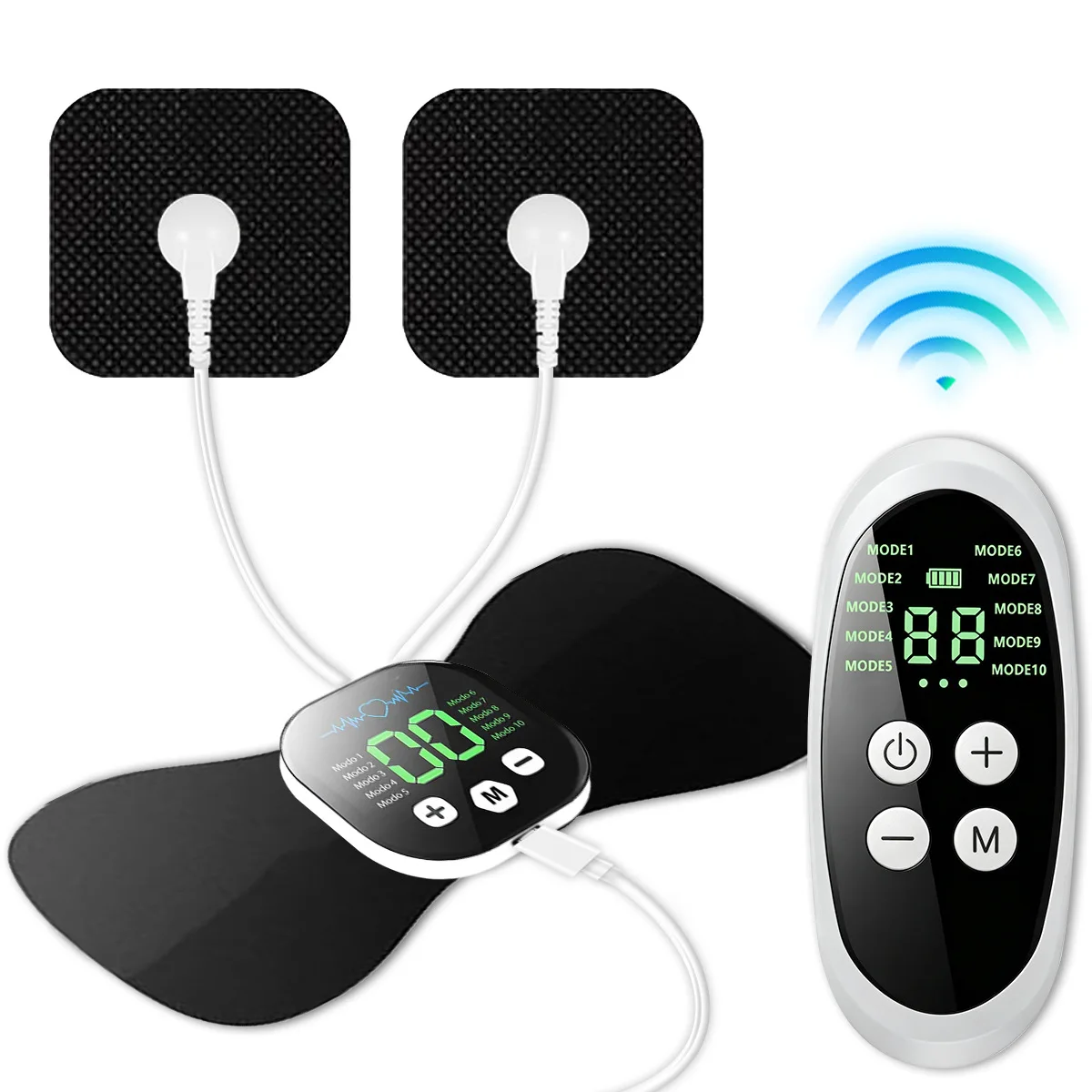 EMS Electric Neck Cervical Massager Rechargeable Mini Massage Patch Back Shoulder Waist Full Body Muscle Stimulator Home Use