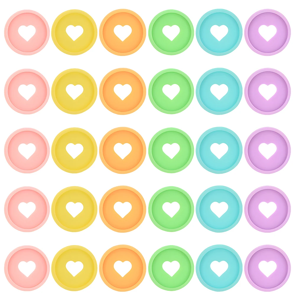 30pcs Binder 2 4cm Loose Leaf Index Card Rings Plastic Clips Craft Small Binder Rings Supplies Multifunctional Office Use