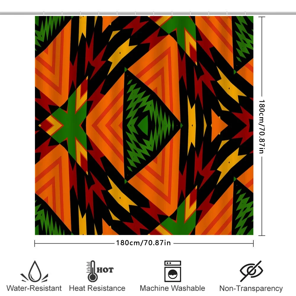 ستارة دش عصرية مقاومة للماء باللون الأسود الذهبي مع خطوط متموجة لتزيين الحمام مجموعة المنسوجات المنزلية