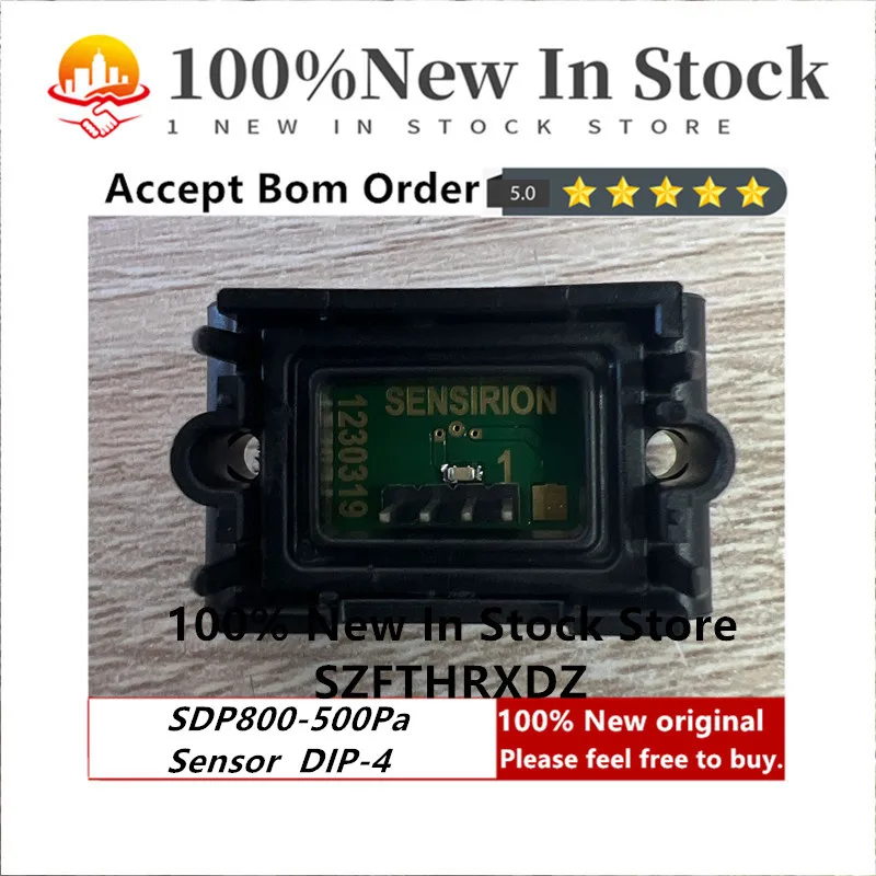 100% NEW ORIGINAL SDP800-500Pa Board Mount Pressure Sensor -2inH2O to 2inH2O Differential 4-Pin (1PCS)