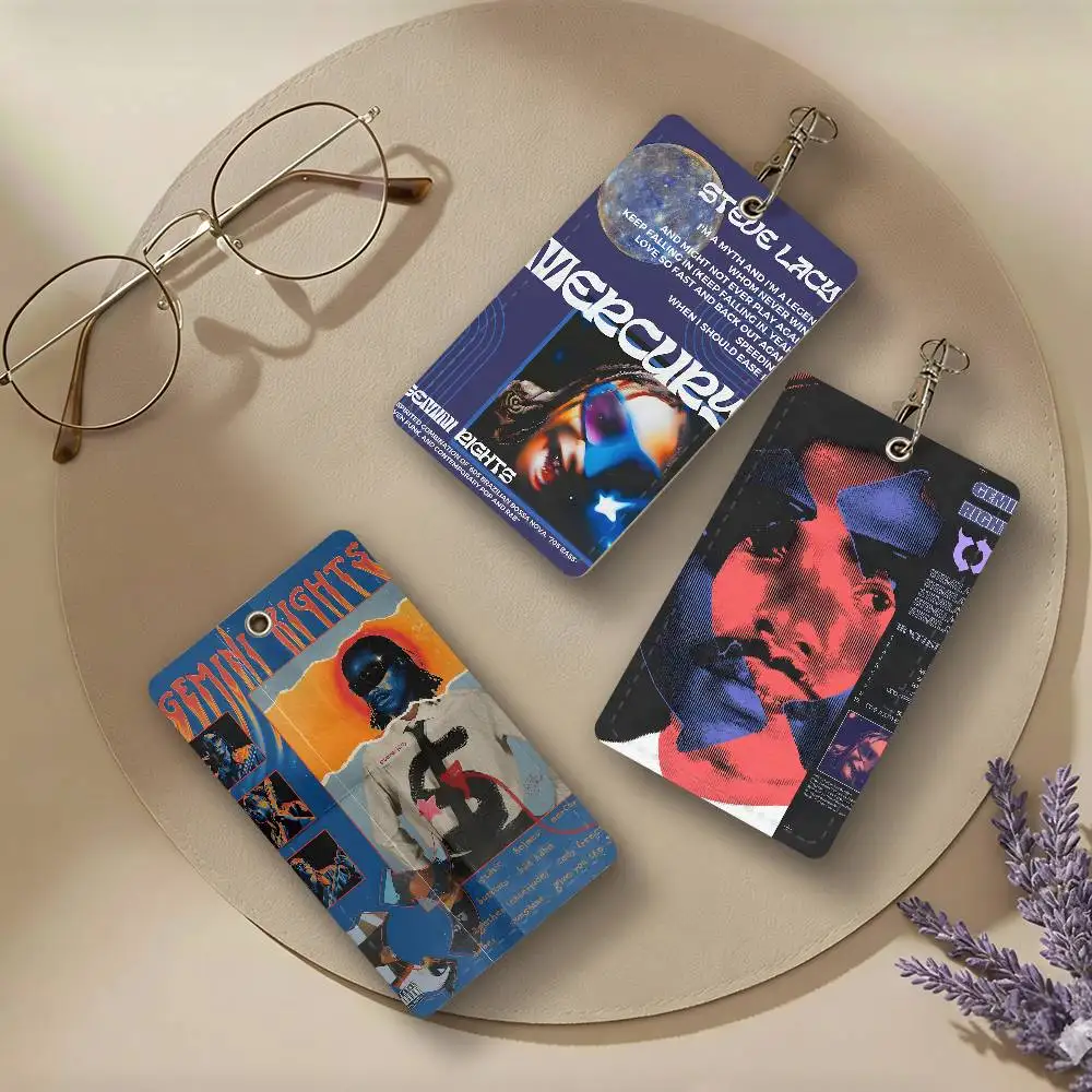 Singer Steve Lacy Music Album PU Leather Card Holders Anti-lost Protective Cover Cases Cards