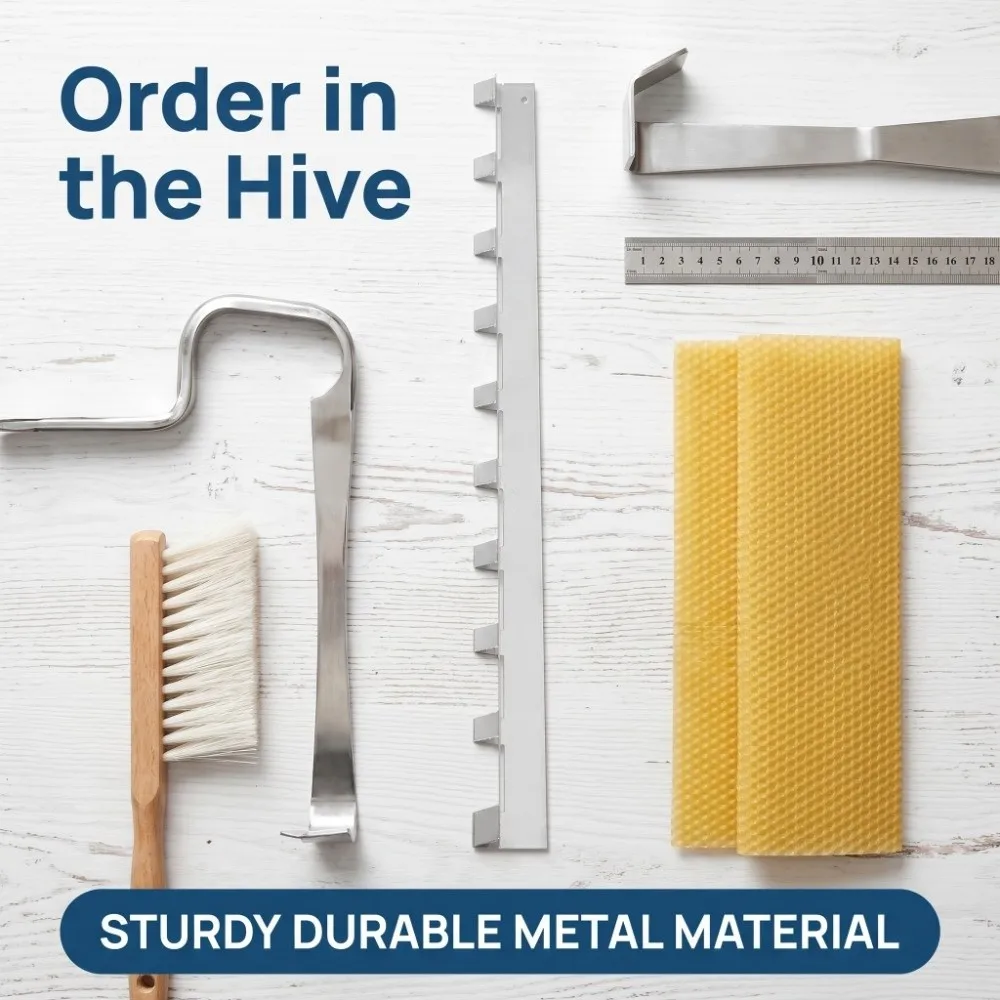 6Pcs Durable Beehive Frame Spacers Easy Installation Shape-Retaining Performance Beekeeping Tool Equipment Metal Frame Strips
