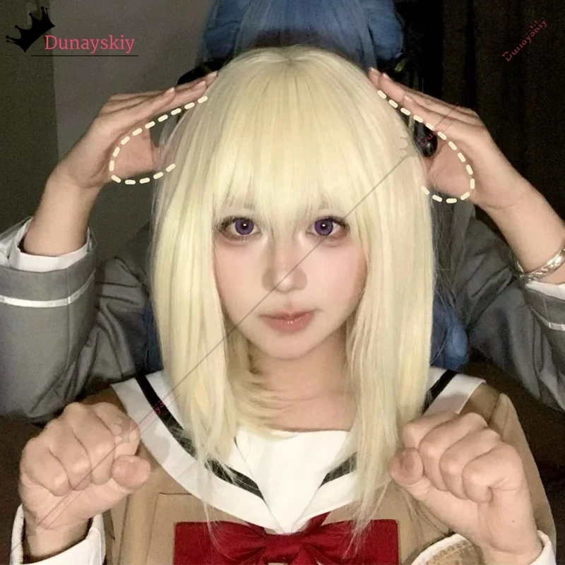 

2026 New Ave Mu*jica Cosplay Wig 45cm Short Uika Warm Golden Wig Anime Heat Resistant Synthetic Wigs For Halloween Disguise