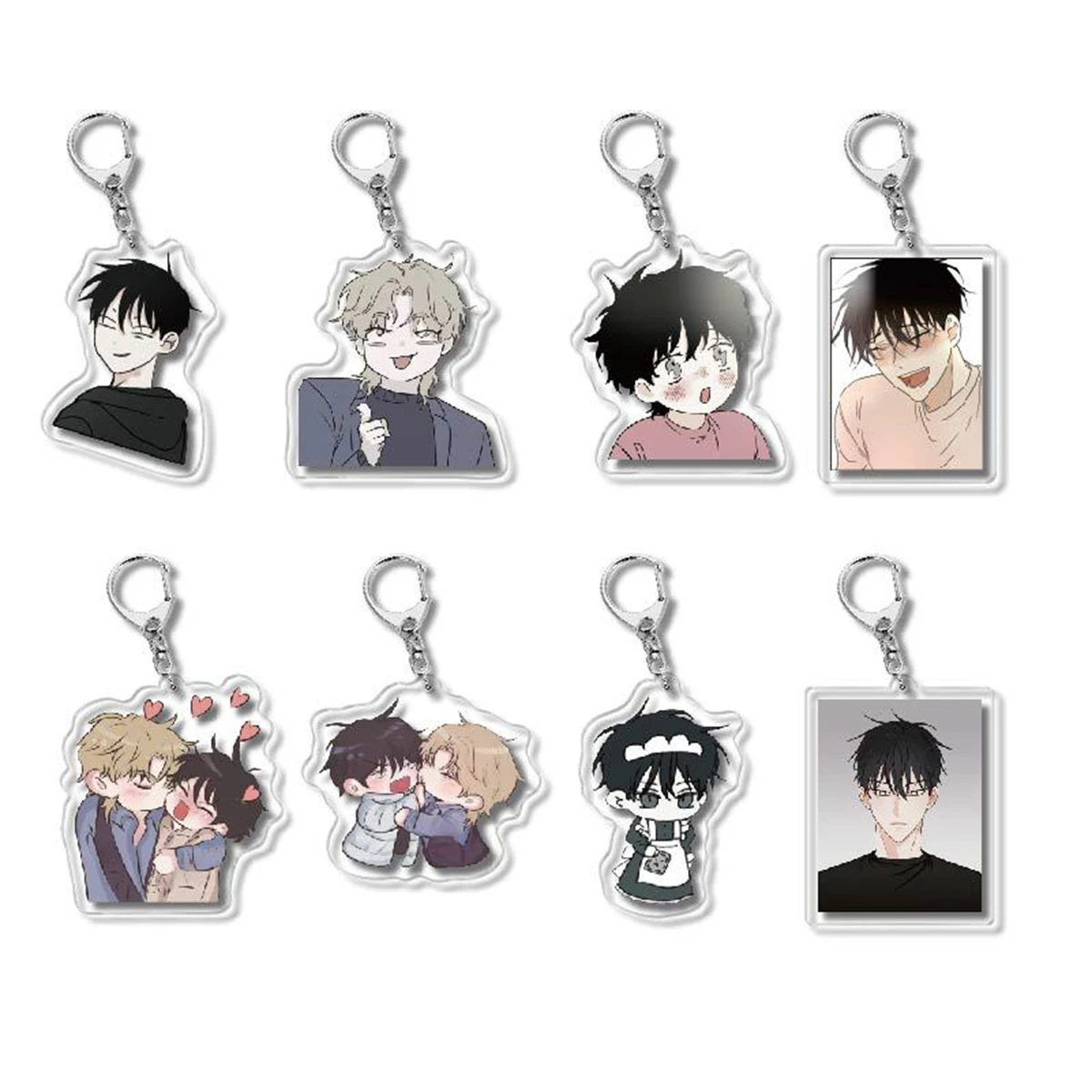 Anime GOODS Acrylic Keychain cute y2k seaside night keychain for bag keys car key bag backpack collection display accessories