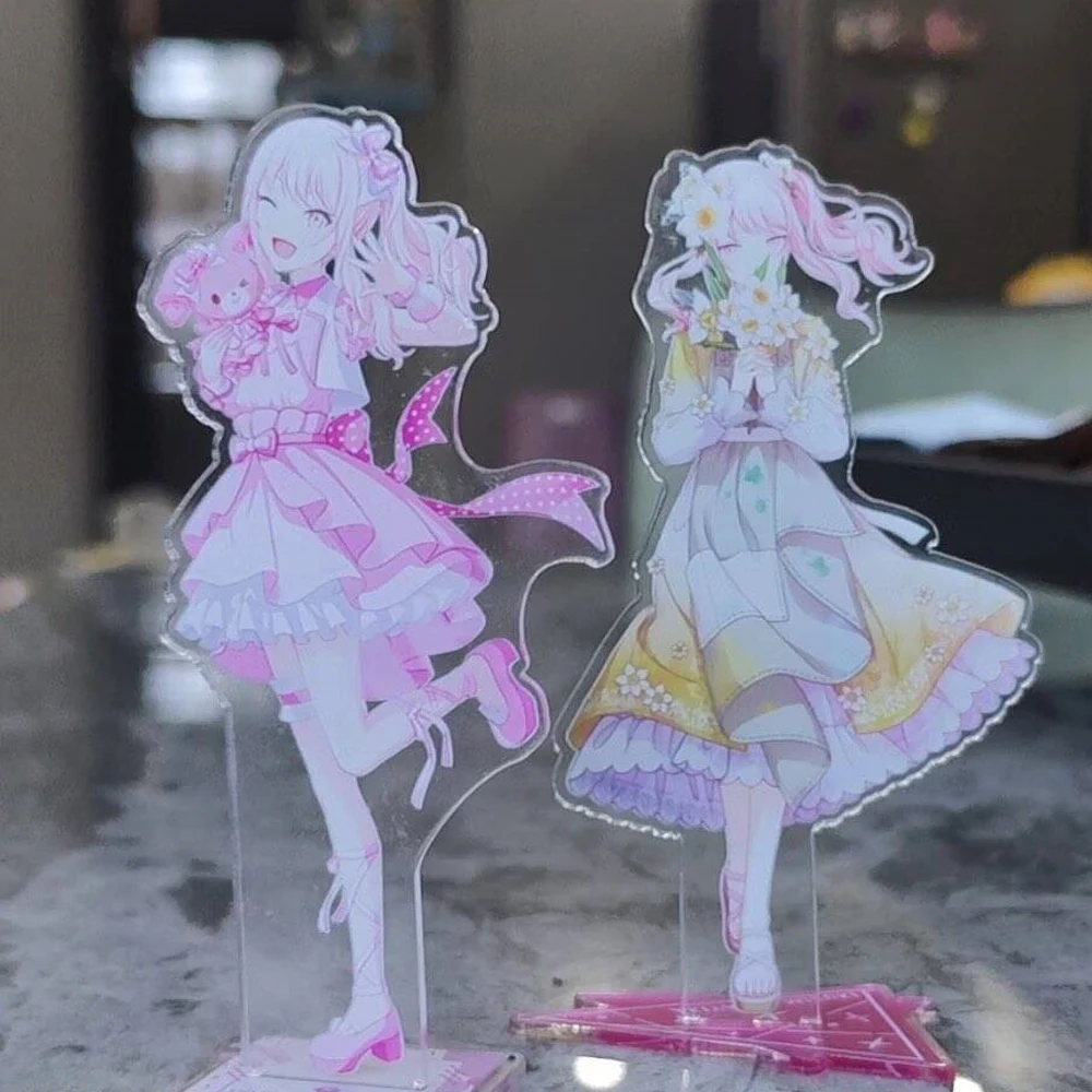 Game Akiyama Mizuki Cosplay Standing Plate Acrylic Cartoon Figure Stand Desktop Decoration Unisex Ornament Accessory Prop