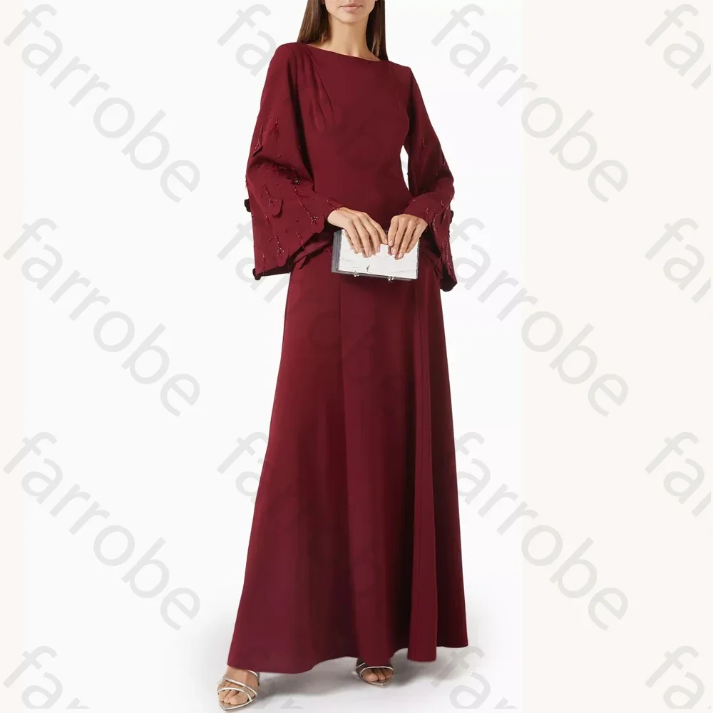 

Украшенное бисером платье из эластичного крепа Вечерние платья трапециевидной формы Вечернее платье для выпускного вечера Изысканные вечерние платья высокого качества по индивидуальному заказу