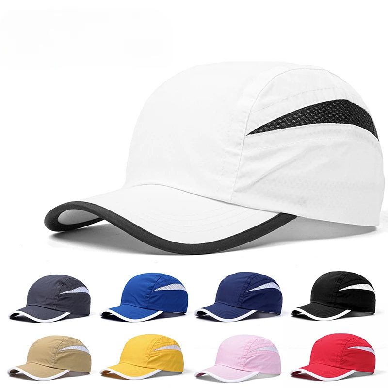 Big Size 58-62cm Quick Dry Baseball Caps Women Summer Hat Mesh Breathable Solid Color Outdoor Training Sports Running Hats Men