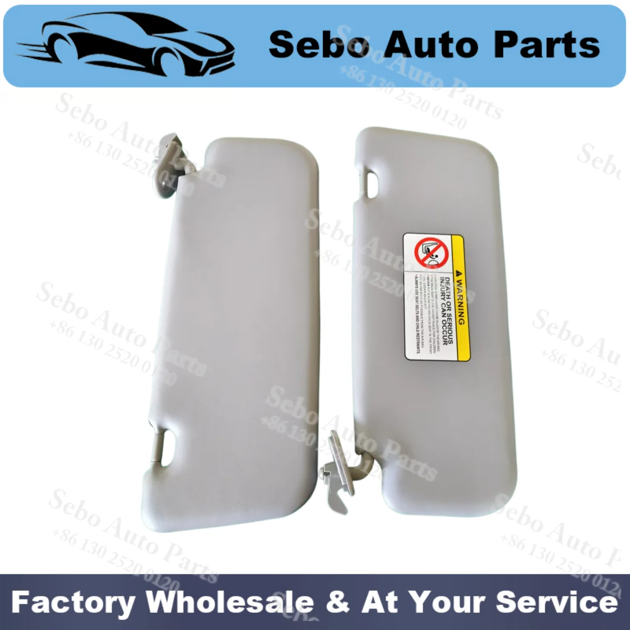 Sun Visor Grey With Makeup Mirror OEM 85210-1R000 85220-1R000 For Hyundai Accent Verna 2011-2015
