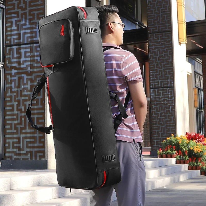 Portátil Shockproof 61 chave Piano eletrônico saco, acolchoado teclado caso, instrumento proteção mochila