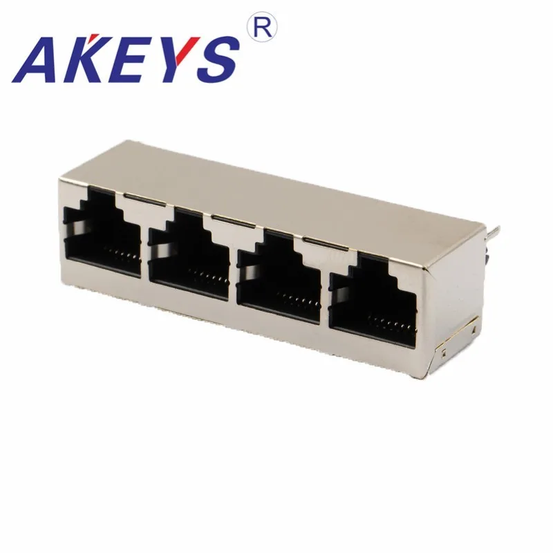 1 PC 5224-8P8C 1*4 ports 8 PINS Modular Jack RJ45 Connector