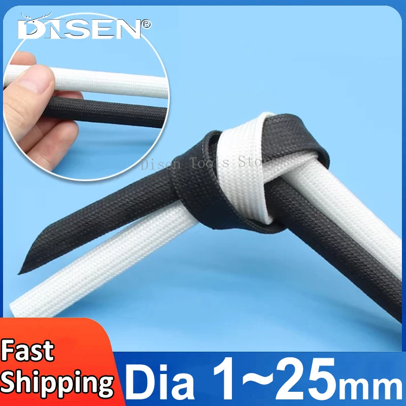 Silicone Resin Glass Fiber Tube High Temperature Resistant Self Extinguishing Tube 200 Deg. High Temperature Fiber Sleeve 1-25mm