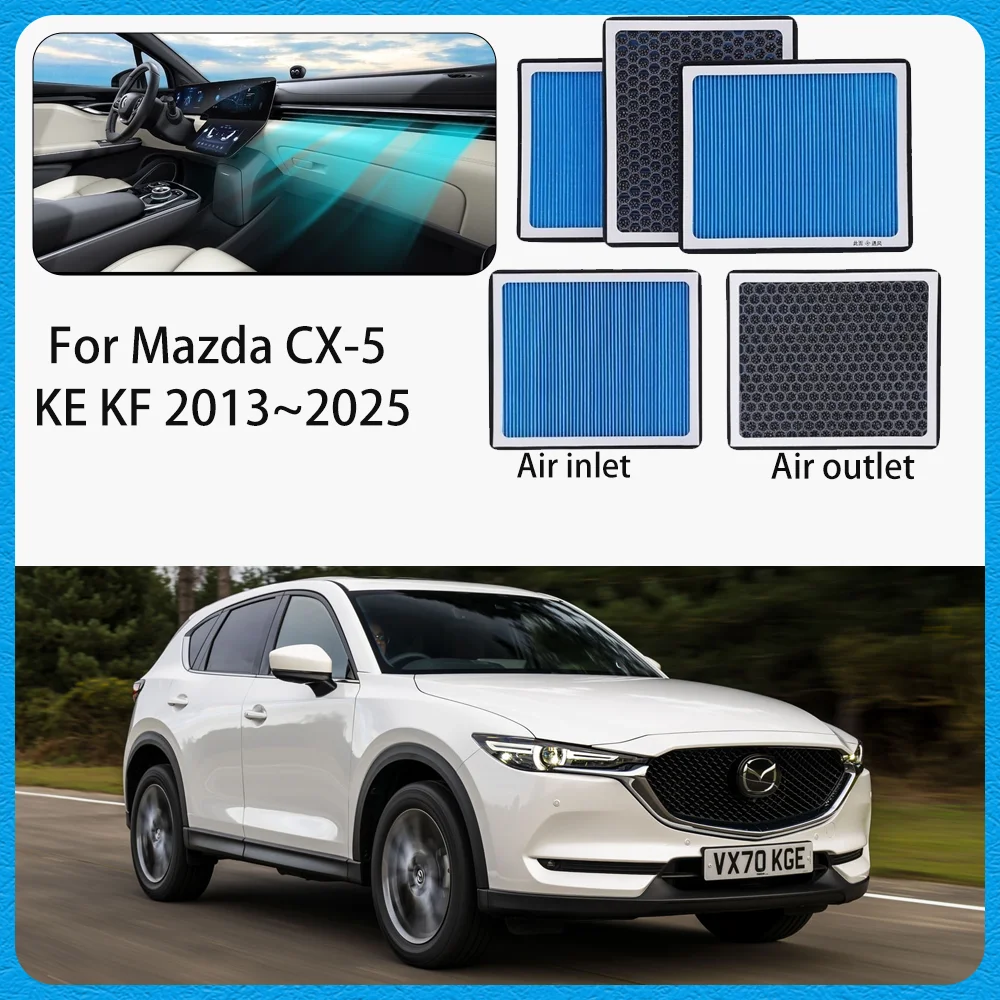 

For Mazda CX-5 KE KF 2013~2025 Car Aromatherapy Air Conditioning Filter Activated Carbon N95 Anti-Smog PM2.5 Filter Accessories