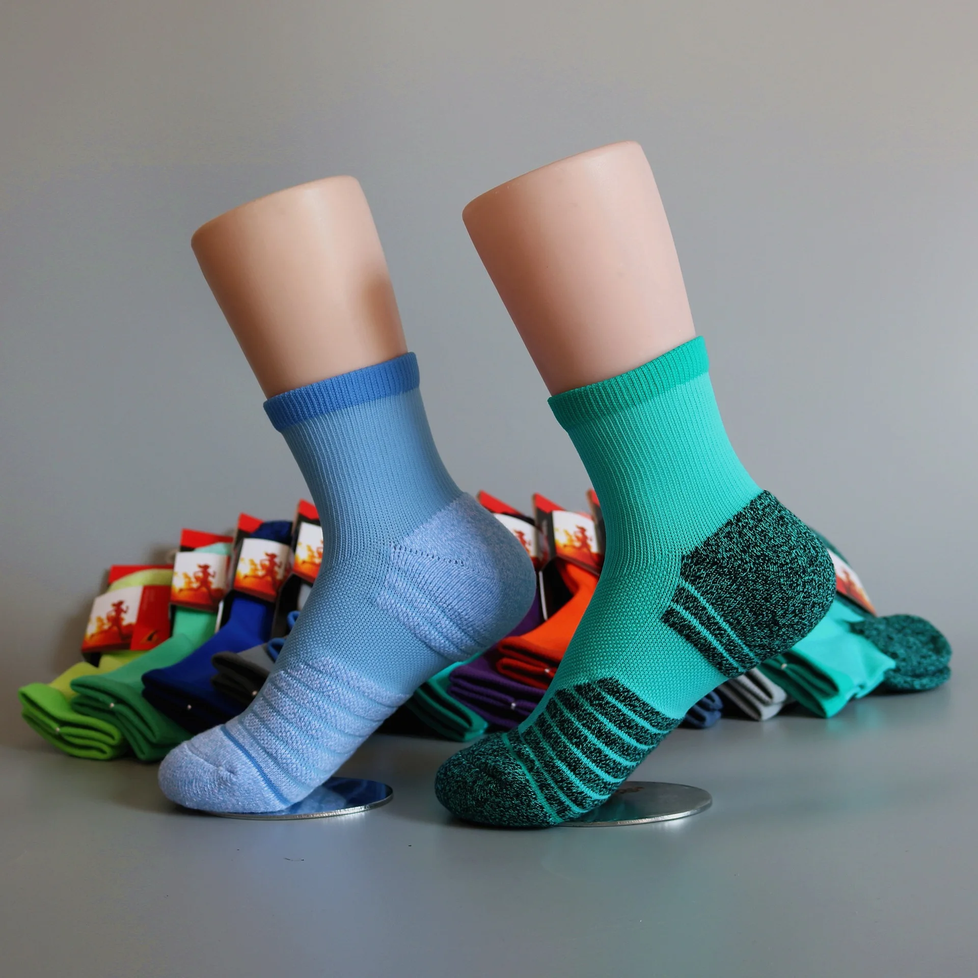 Crew Sports cyclisme séchage rapide gestion de l'humidité sport coton chaussettes Terry athlétique cyclisme équipage hommes femmes en plein air 3W516