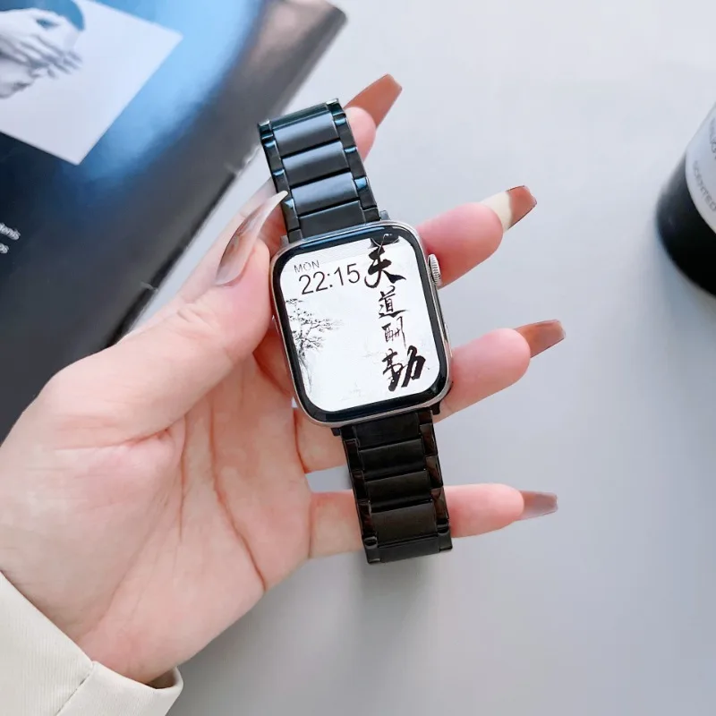 Apple Watch用メタルストラップ,iwatchシリーズ用ステンレススチール腕時計,38mm, 40mm, 41mm, 42mm, 44mm, 45mm,765432se,8 ultra,49mm