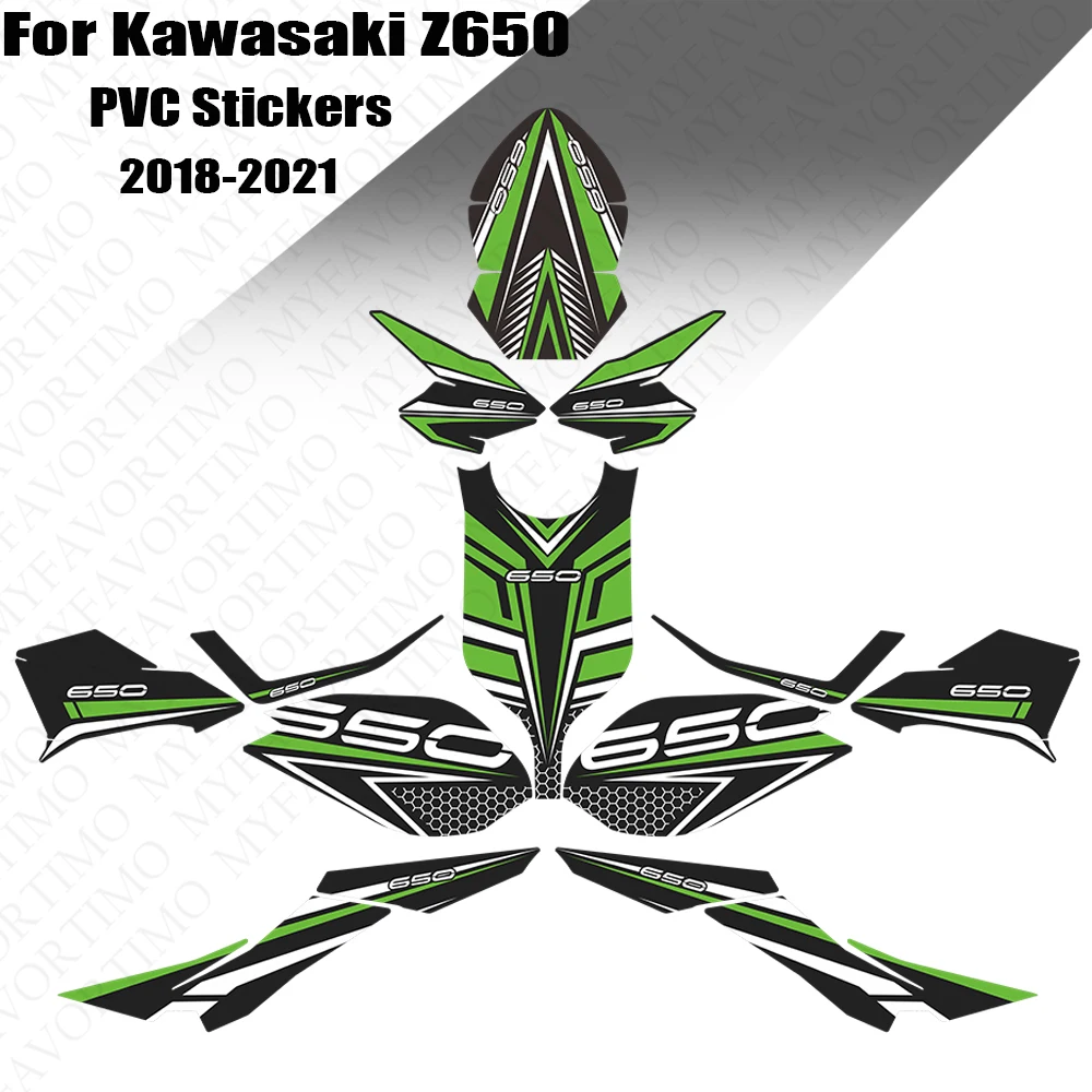Tank Pad 3D Stickers For Kawasaki Z650 Z 650 Protector Decal Kit Knee Emblem Badge Logo Fairing Protection 2018 2019 2020 2021